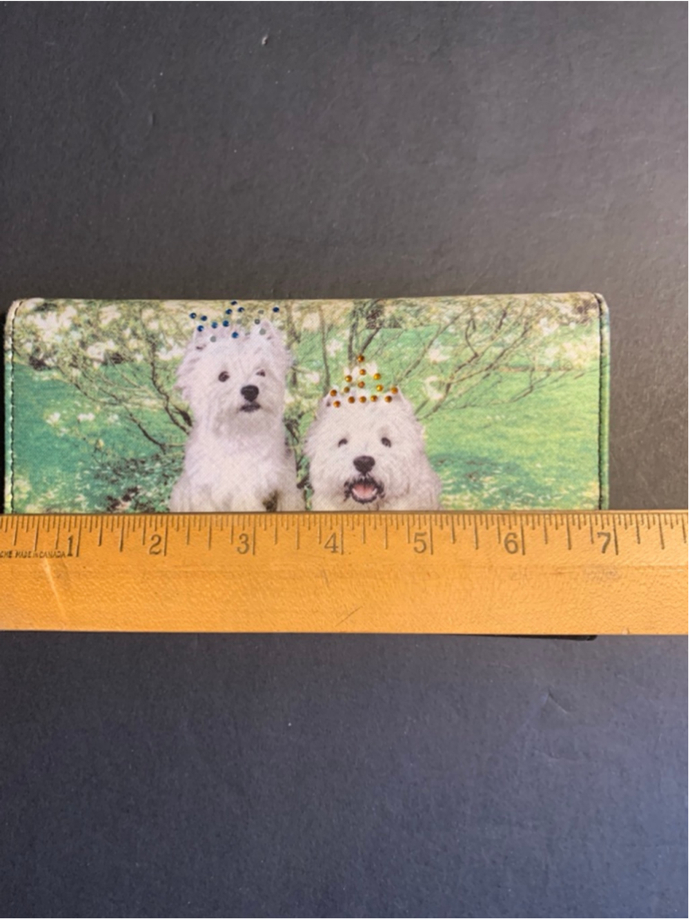 Women's Unbranded Wallet One Size Black Green Dog Print - Picture 9 of 11